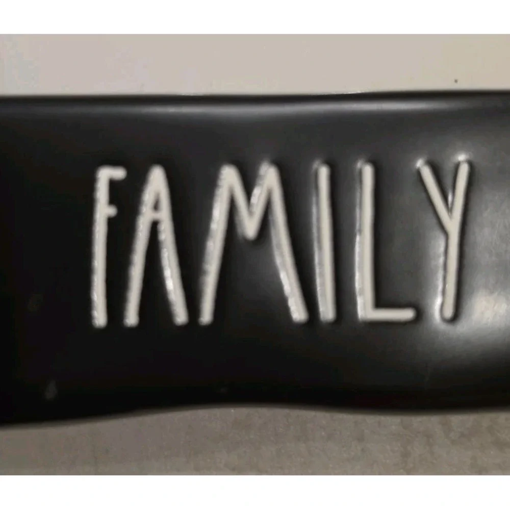 Rae Dunn Black Ceramic FAMILY 5x7 Picture Frame Artisan Coll Magenta Farmhouse